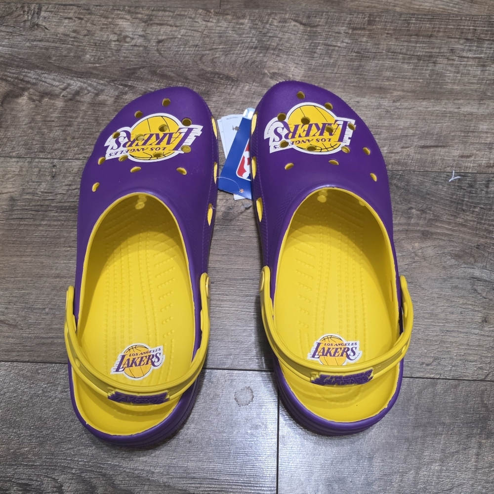 Crocs LA Lakers Sandals Men Size 11 - Picture 11 of 13